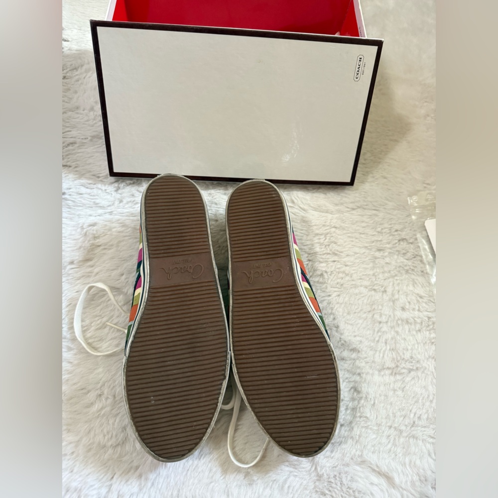 Coach Audrina in Multi Stripe Canvas Sneakers - Picture 9 of 14